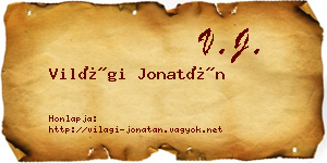 Világi Jonatán névjegykártya